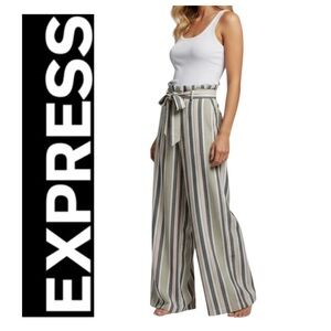 EXPRESS Striped High Waist Wide Leg Palazzo Pants Size Small NWT